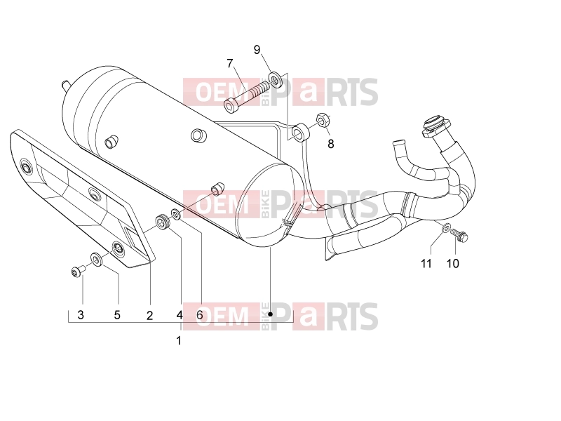 derbi Variant Sport 50 FRAME » Exhaust unit