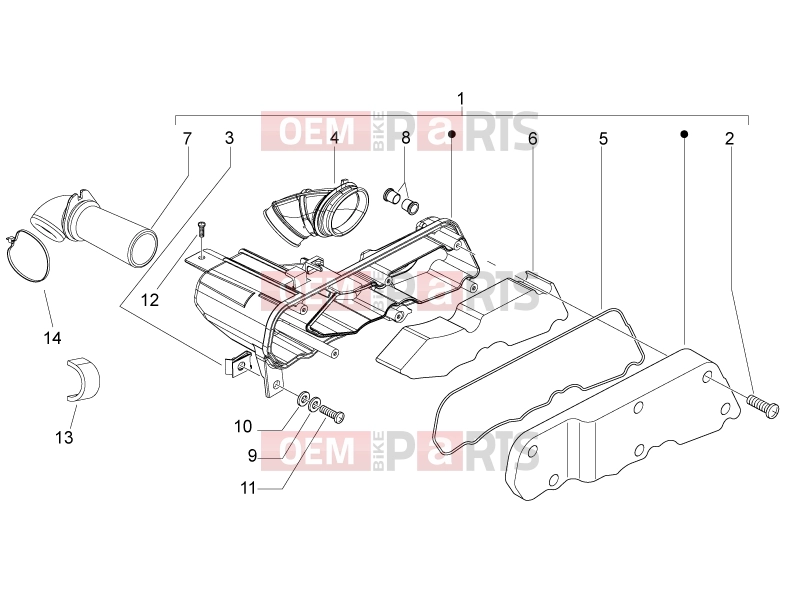 derbi Variant Sport 50 FRAME » Air box