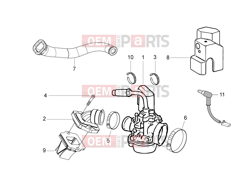 derbi Variant Sport 50 ENGINE » Carburettor I