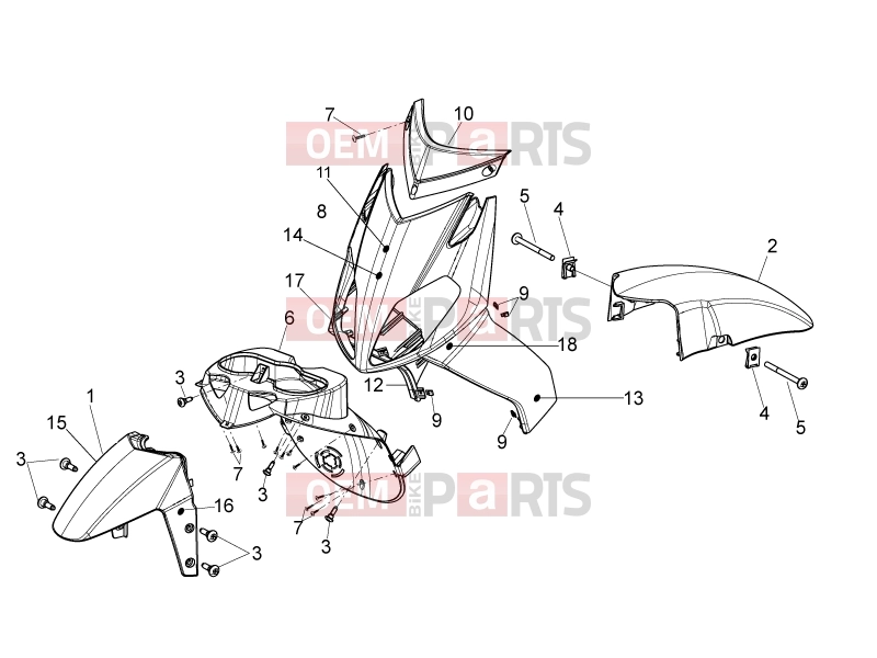 derbi Variant Sport 50 FRAME » Front body I