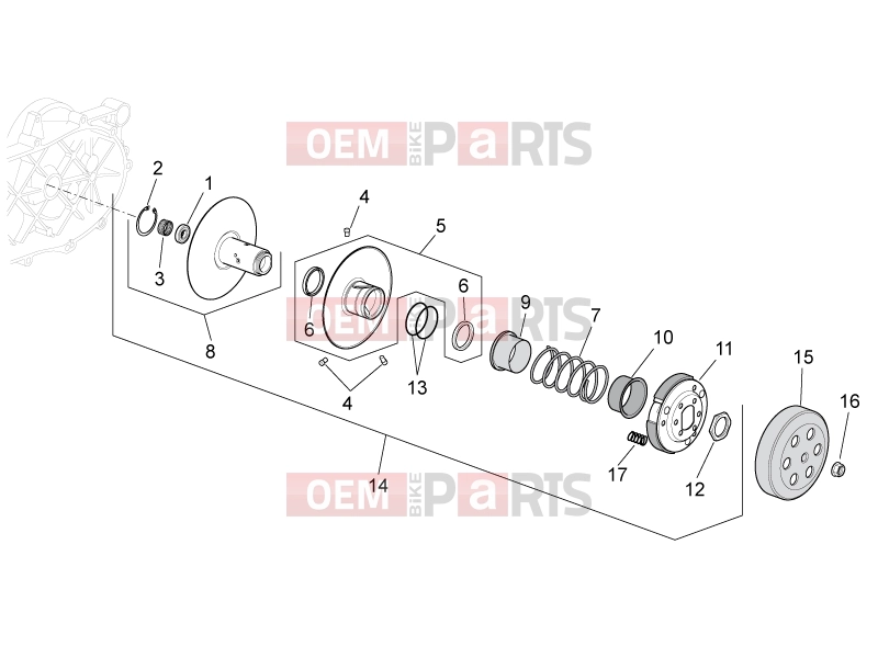 derbi Variant Sport 50 ENGINE » Clutch
