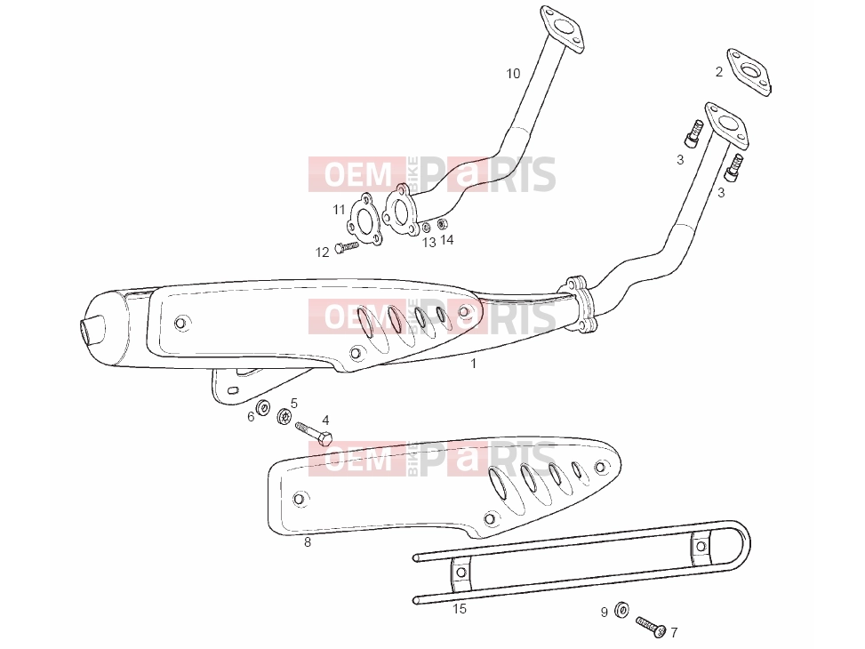 derbi Variant Start-Courier 50 Tables » Exhaust unit