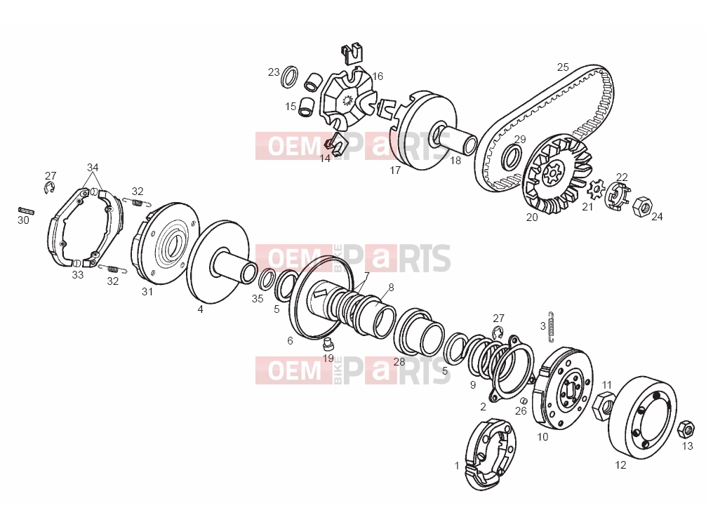 derbi Variant Start-Courier 50 Alkatrész » variator