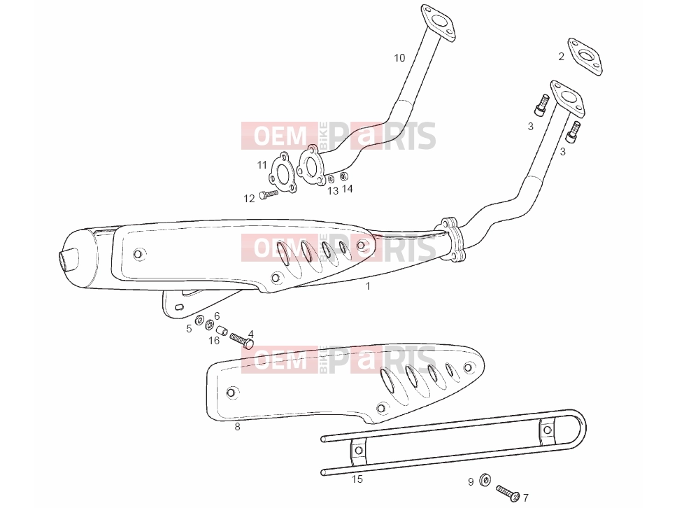 derbi Variant Start-Courier 50 Tables » Exhaust unit