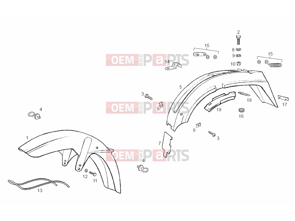derbi Variant Start-Courier 50 Tables » Mudguards
