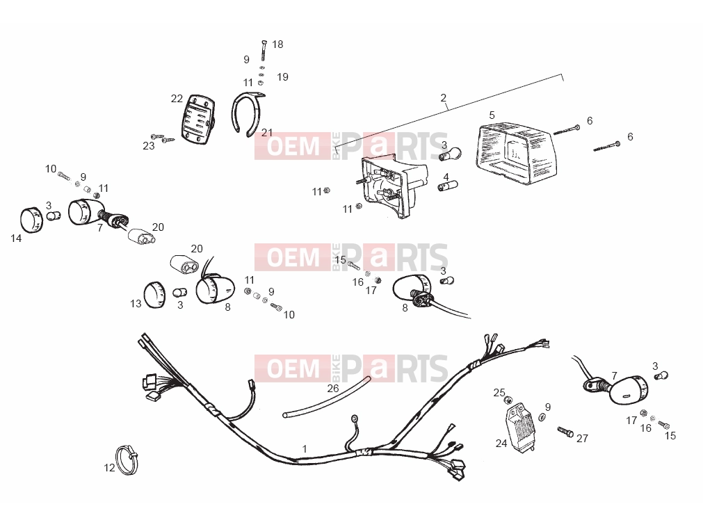 derbi Variant Start-Courier 50 Tables » Rear lights