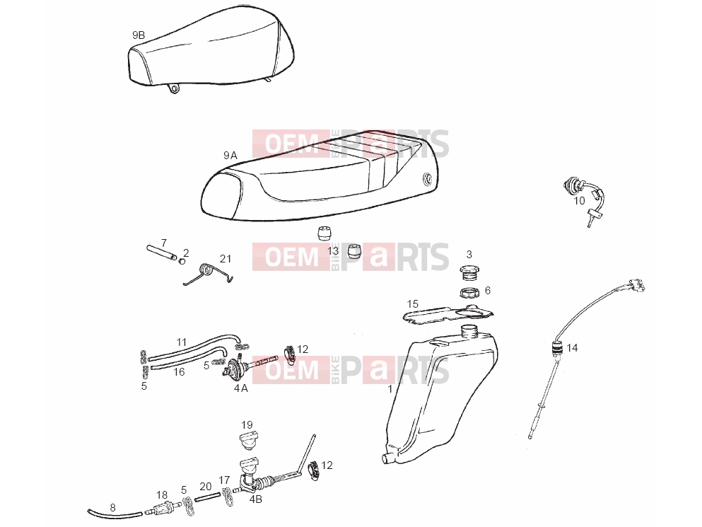 derbi Variant Start-Courier 50 Tables » Tank