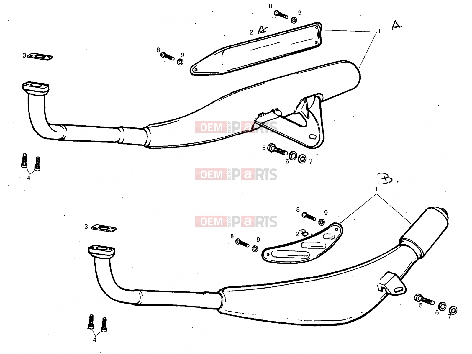 derbi Variant Start-Stop 50 Tables » Exhaust unit