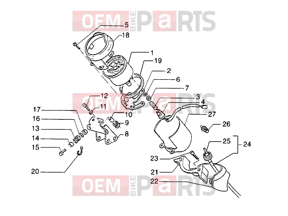 gilera Coguar Handlebars » Speedometer
