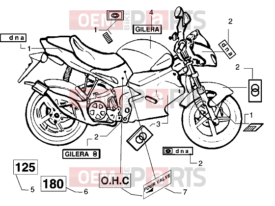 gilera DNA 125 Chassis » Emblems