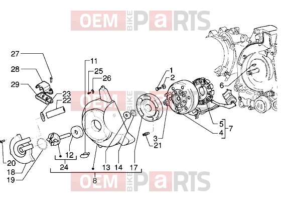 gilera DNA 125 Engine » Flywheel magneto