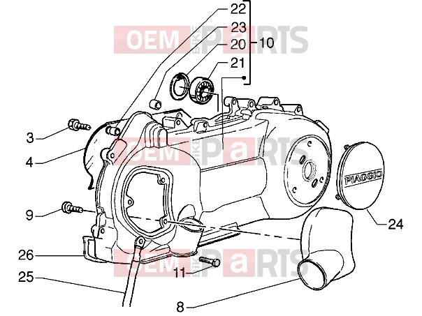 gilera DNA 180 Engine » Crankcase cooling