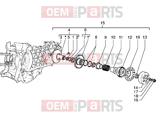 gilera DNA 180 Engine » Driven pulley