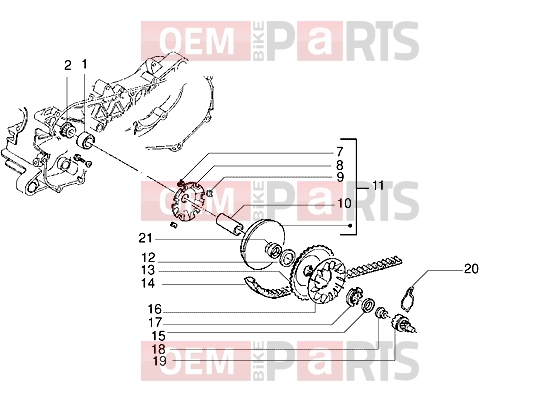 gilera DNA 50 Engine » Driving pulley