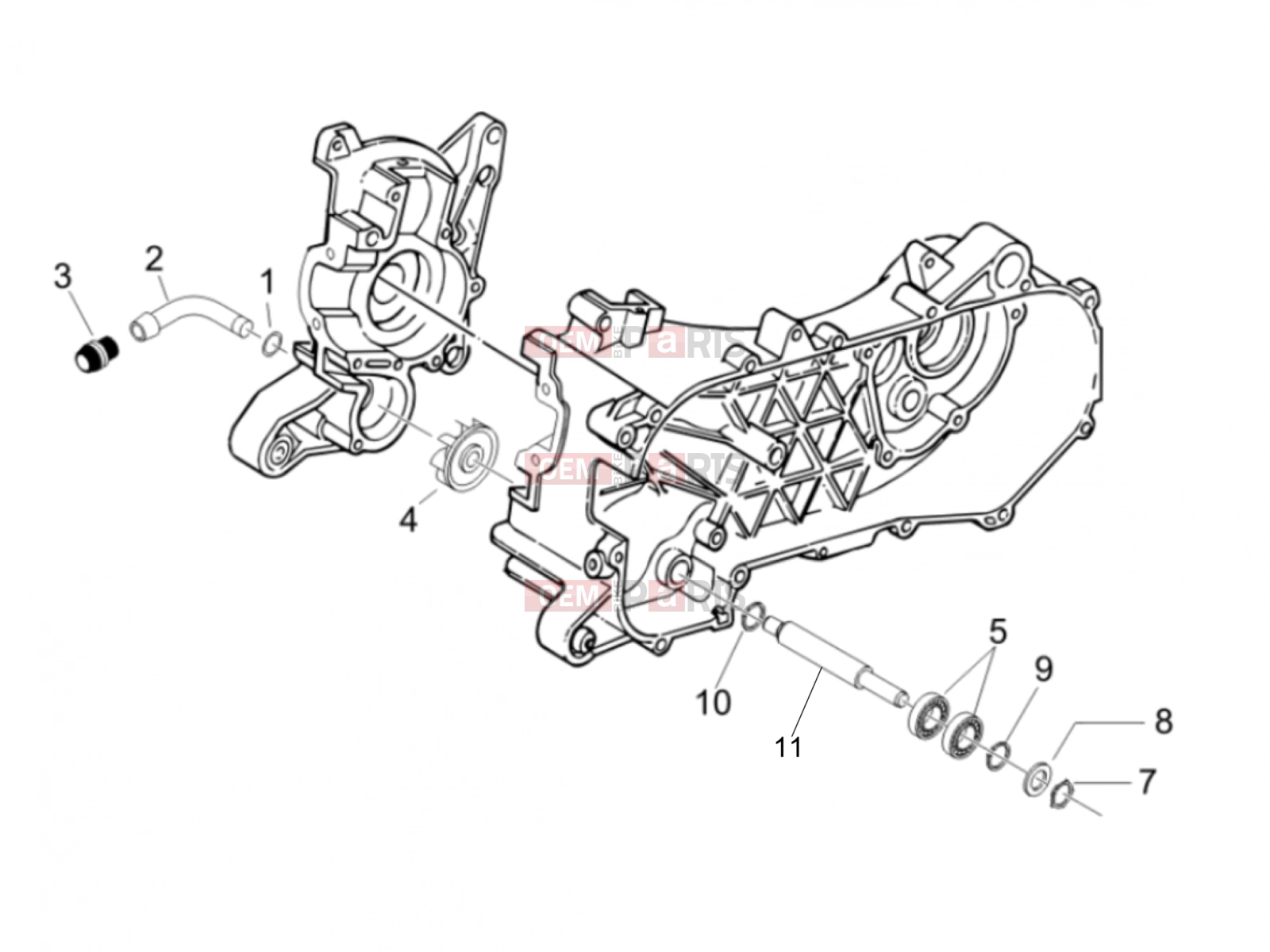 gilera 2006 DNA 50 Engine » Cooler pump
