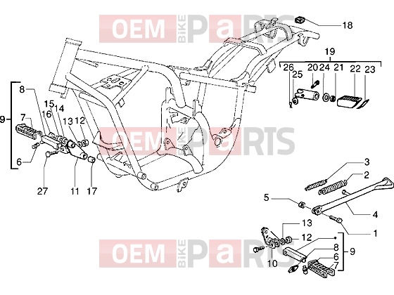 gilera Eaglet automatic váz » karosszéria