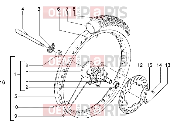 gilera Eaglet automatic Suspensions-Wheels » Front wheel