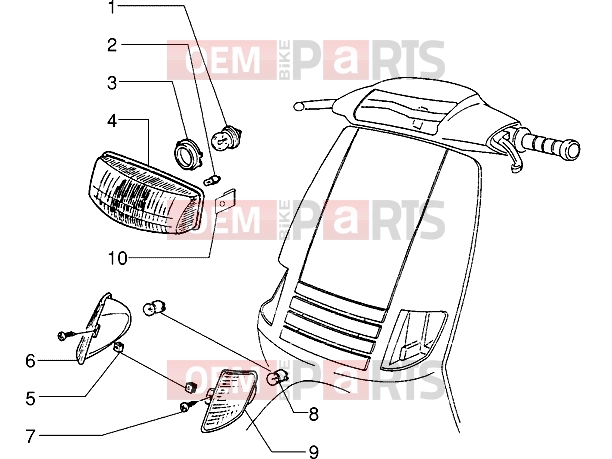 gilera Easy Moving Electrical system » Headlamp