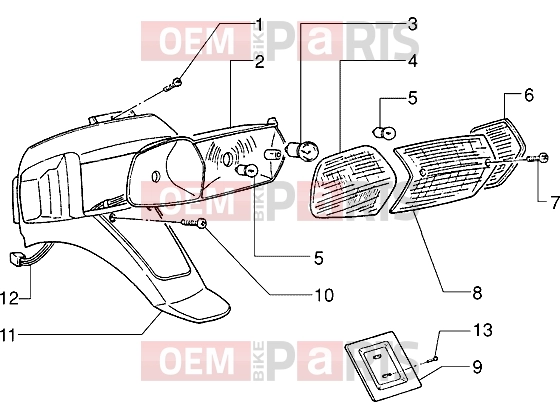 gilera Easy Moving Electrical system » Rear tail lamp