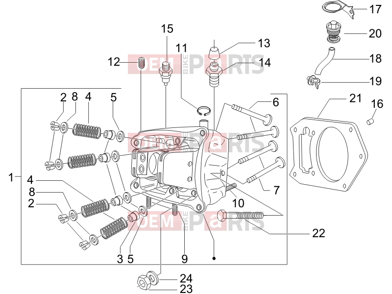 gilera 2008 Fuoco 500 Engine » Head unit - Valve