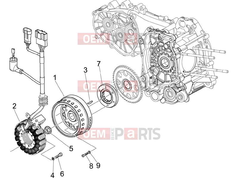 gilera 2009 Fuoco 500 Engine » Flywheel magneto