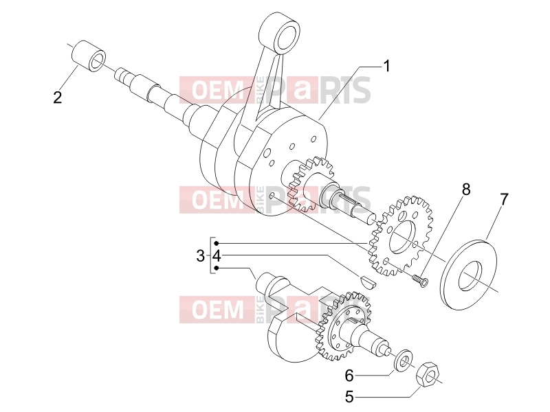 gilera 2011 Fuoco 500 Engine » Crankshaft