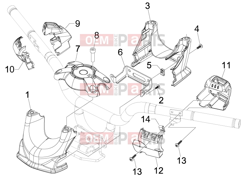 gilera 2011 Fuoco 500 Handlebars/Steering » Handlebars coverages