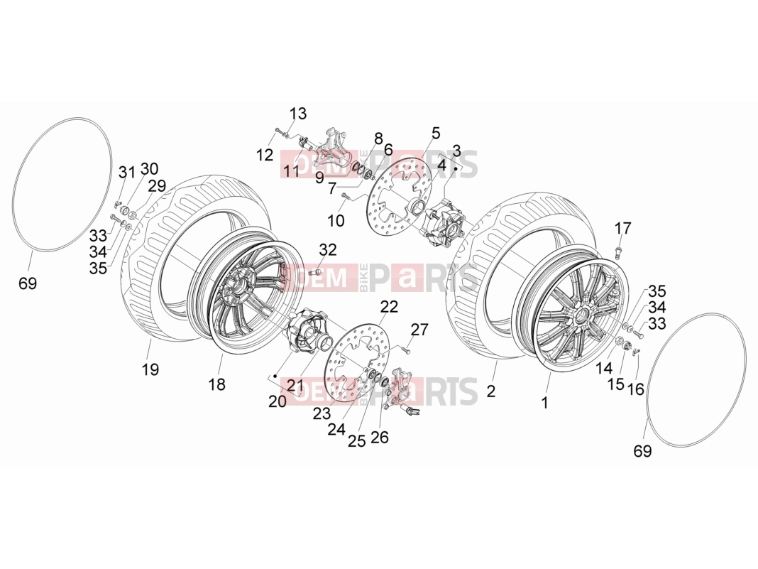 gilera 2013 Fuoco 500 Suspensions - Wheels » Front wheel