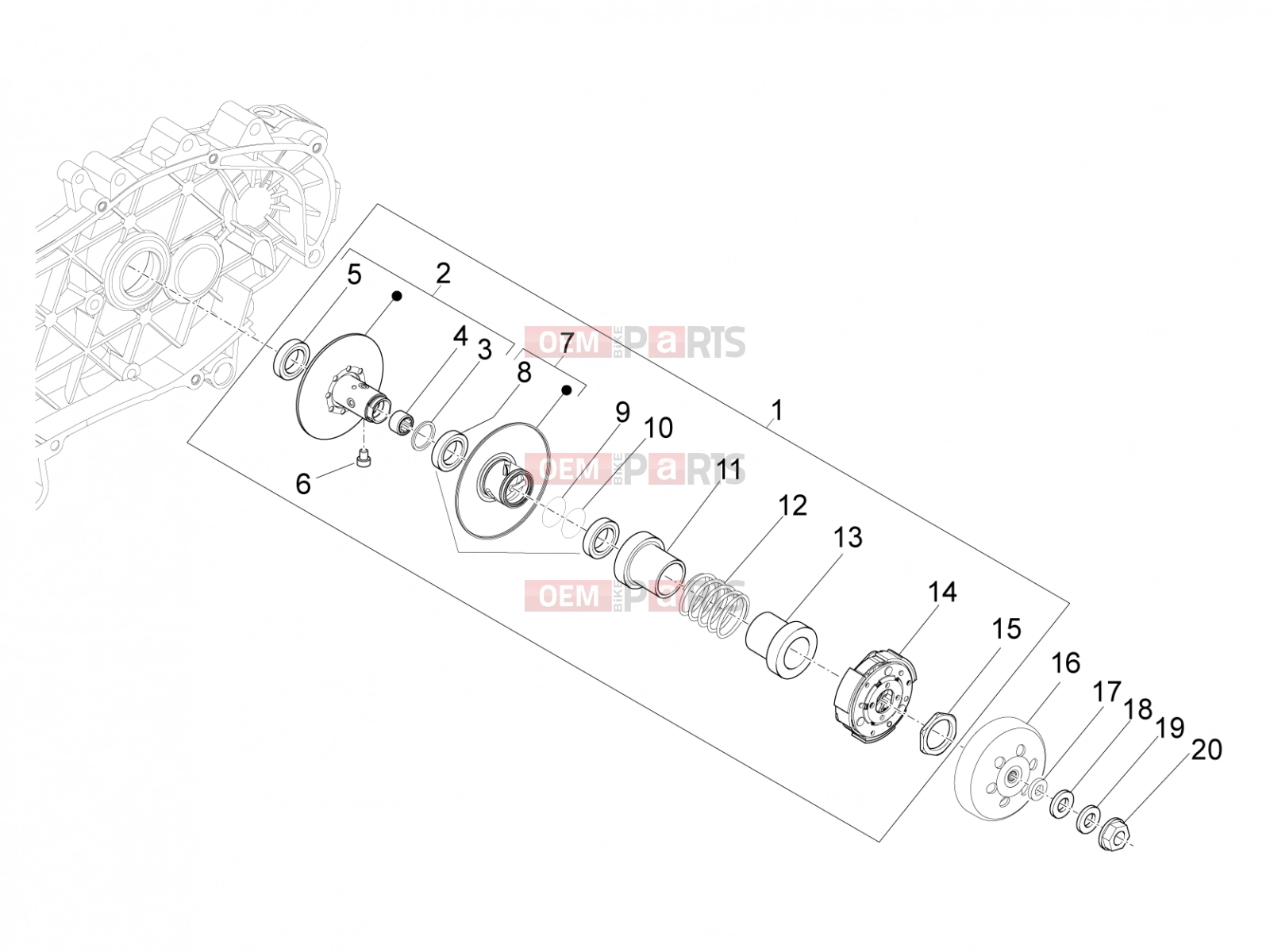 gilera 2014 Fuoco 500 LT Engine » Driven pulley
