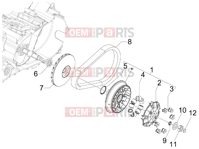 gilera 2007 GP 800 Engine » Driving pulley