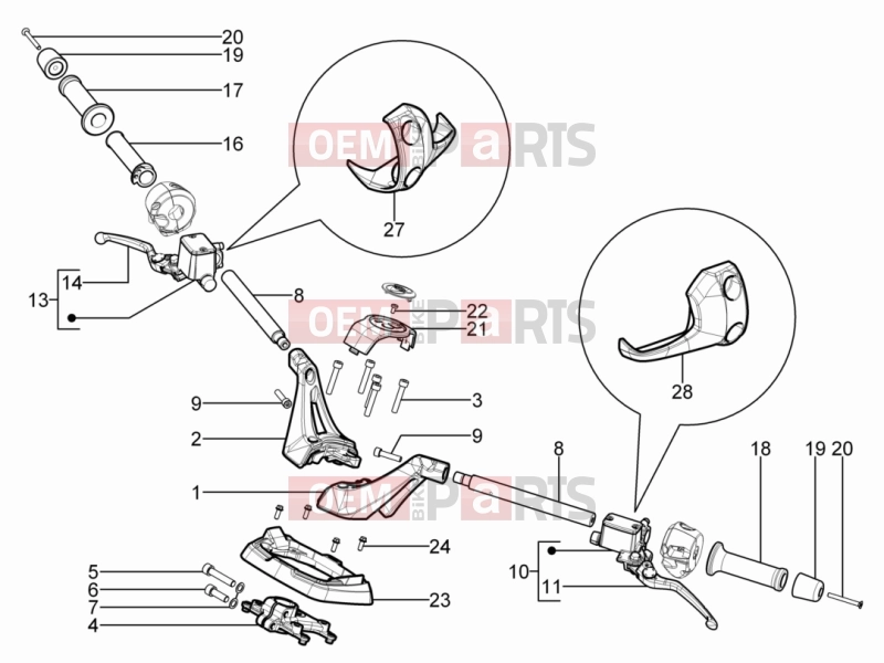 gilera 2008 GP 800 Handlebars/Steering » Handlebars - Master cil.