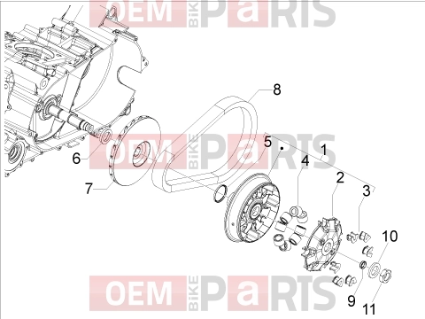 gilera 2009 GP 800 Engine » Driving pulley