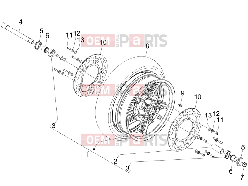 gilera 2009 GP 800 Suspensions - Wheels » Front wheel