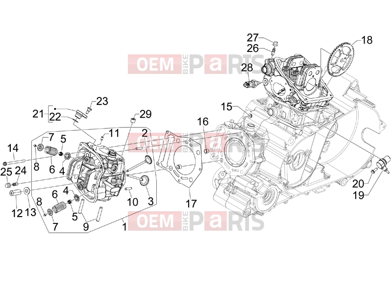 gilera 2009 GP 800 Engine » Head unit - Valve