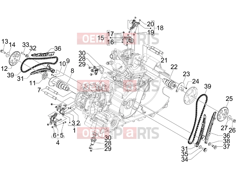 gilera 2009 GP 800 Engine » Rocking levers support unit