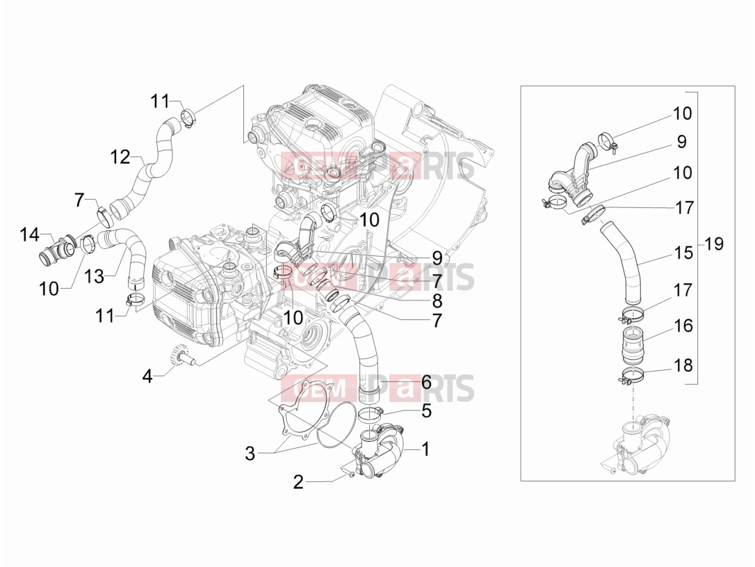 gilera 2010 GP 800 Engine » Cooler pump