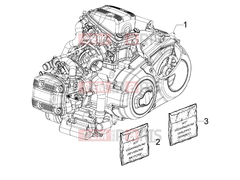 gilera 2010 GP 800 Engine » Engine, assembly