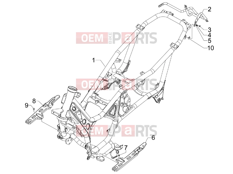 gilera 2009 GP 800 Centenario Frame - Plastic parts - Coachwork » Frame/bodywork