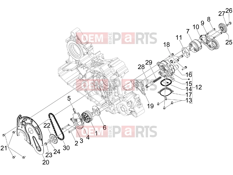gilera 2009 GP 800 Centenario Engine » Oil pump
