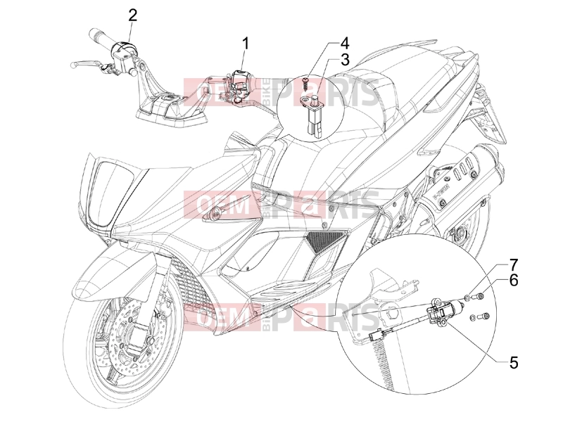 gilera 2009 GP 800 Centenario Electrical system » Selectors - Switches - Buttons