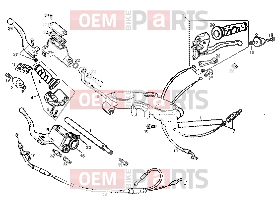 gilera GPR 50 Handlebars » Handlebars component parts