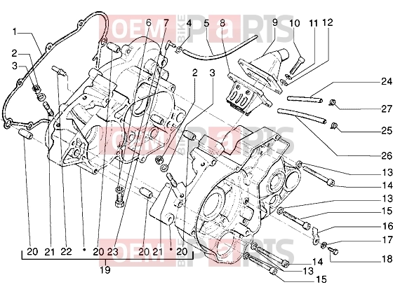 gilera GSM Engine » Crankcase