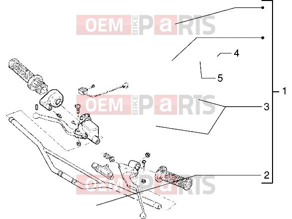 gilera GSM Handlebars » Handlebars component parts