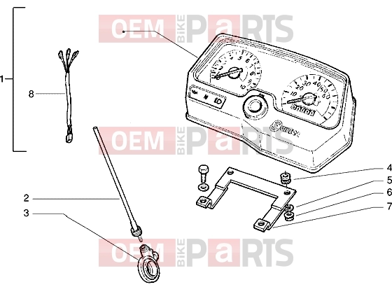 gilera GSM Handlebars » Instrument unit
