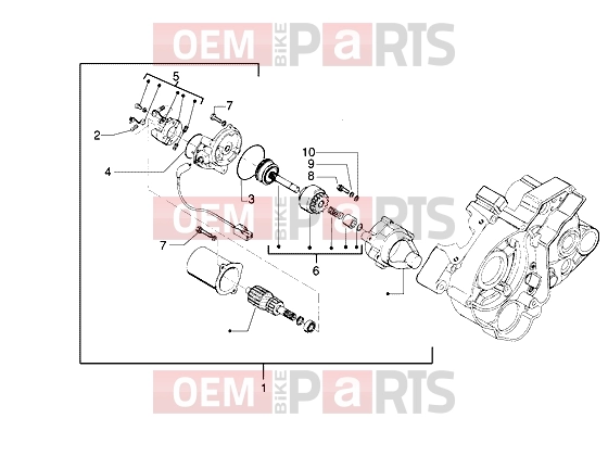 gilera GSM Engine » Starting motor