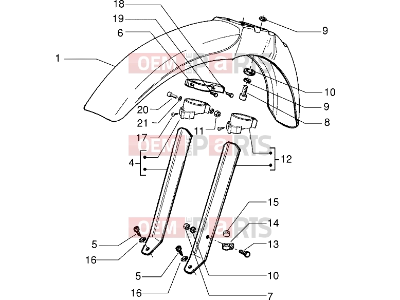 gilera H@k Chassis » Front mudguard