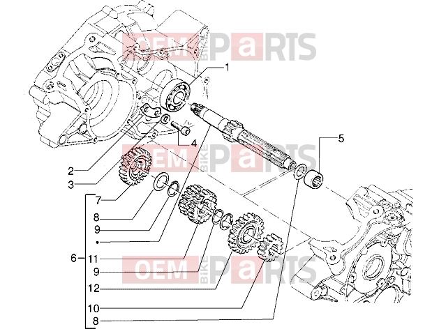gilera H@k Engine » Main shaft