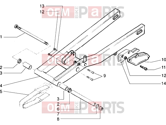 gilera H@k Chassis » Rear fork