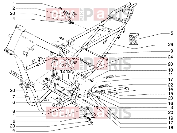 gilera H@k M.Y. 2001 Chassis » Frame