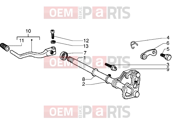 gilera H@k M.Y. 2001 Engine » Gear selector